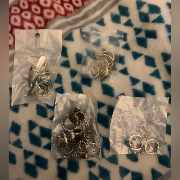 COPY - Lot of silver and gold rings - Picture 2 of 6